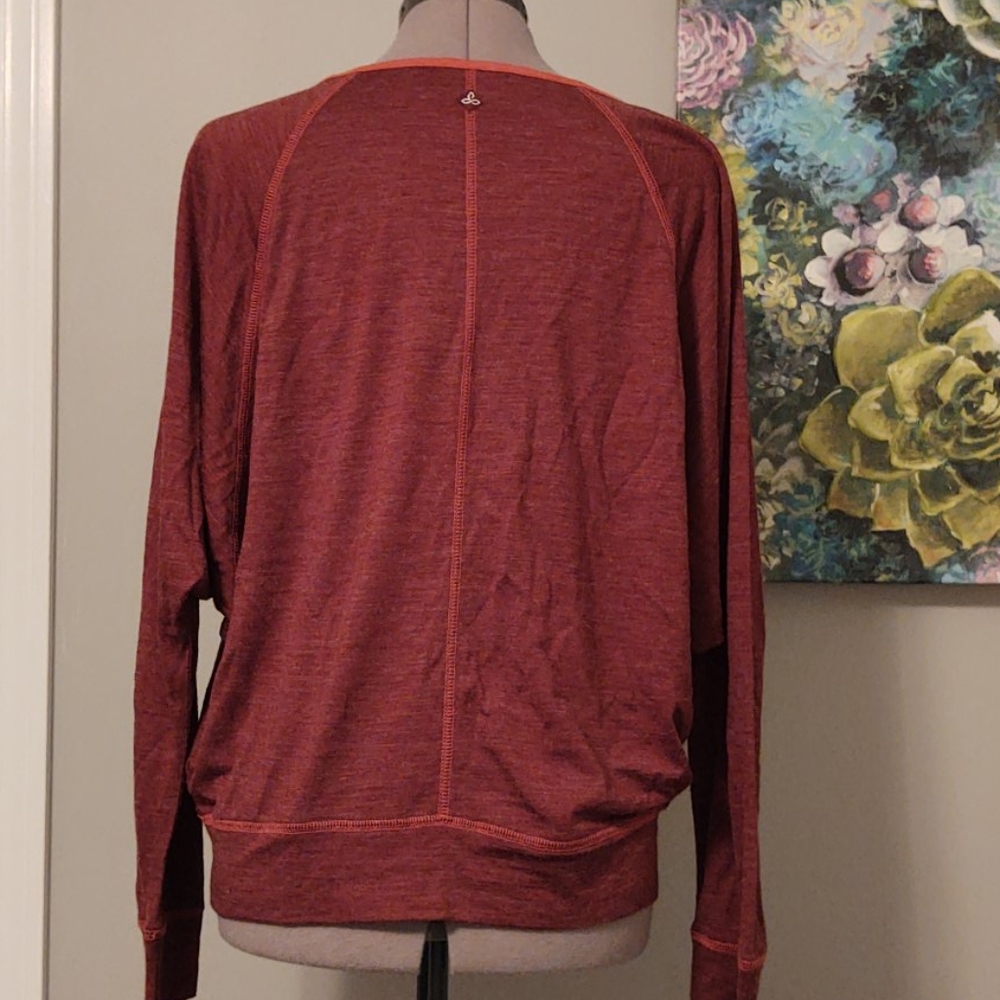 PrAna Amanda Dolman Sleeve Wool Blend Top Raisin - Picture 8 of 10